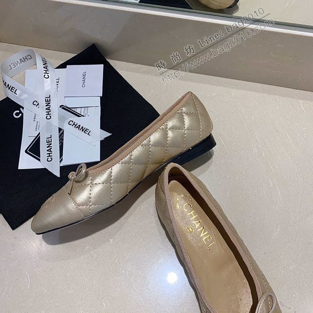 Chanel女鞋 香奈兒頂級芭蕾舞鞋 Chanel羊皮舒適平底鞋  naq1075